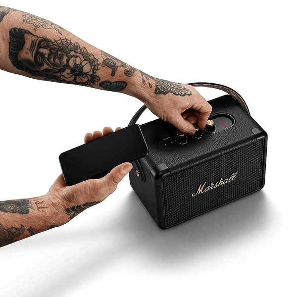 Marshall Kilburn II Portable Bluetooth Speaker with 20+ Hours of Portable Playtime, (360° Sound), Water-Resistant (IPX2) Black