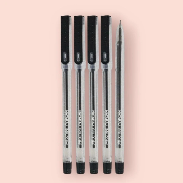 Nataraj Gelix Gel Pen ( Pack Of 5)  - Black