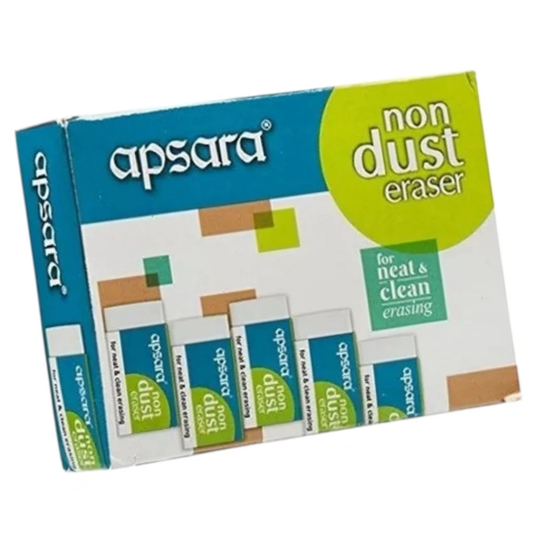 Apsara Non Dust Long Eraser  (20 pc Pkt)