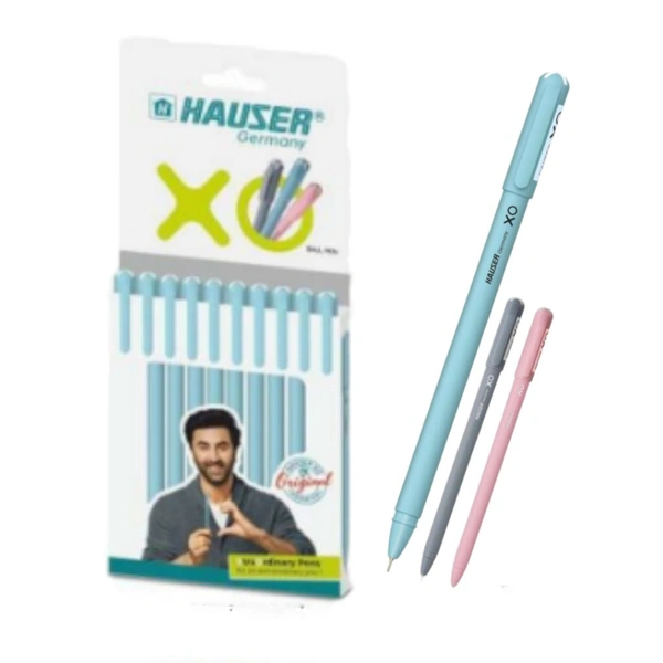 Hauser XO Ball Pen Pack Of 10 Pens - Red