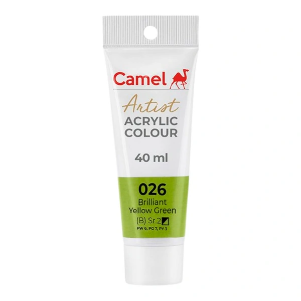 Camel Artist Acrylic Colour 40 ml Brilliant Yellow Green (026)
