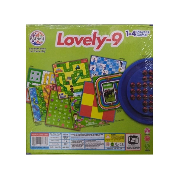 Ratna's Lovely-9 Game : 9 Games In 1 Pack