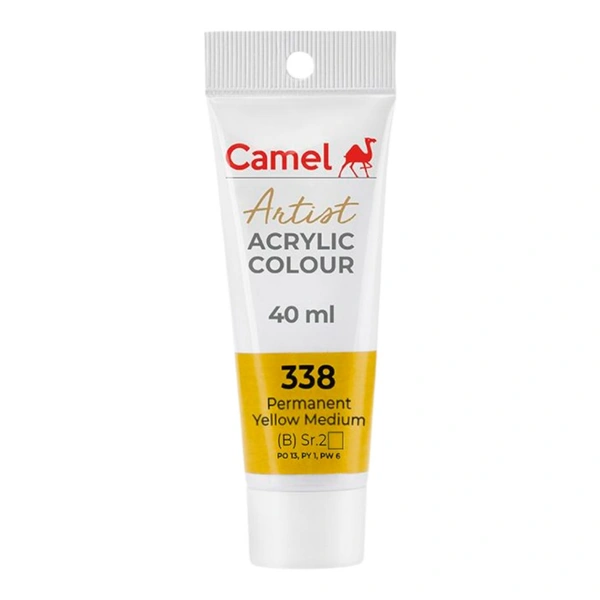 Camel Artist Acrylic Colour 40 ml Permanent Yellow Medium (338)