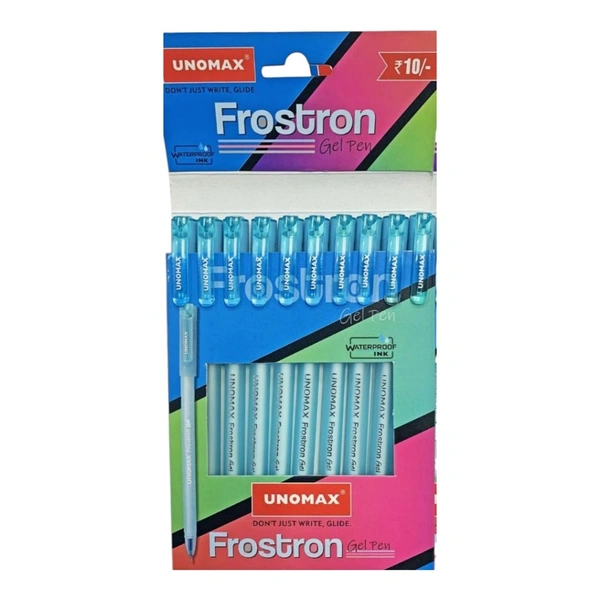 Unomax Frostron Gel Pen Set Of 10 - Blue