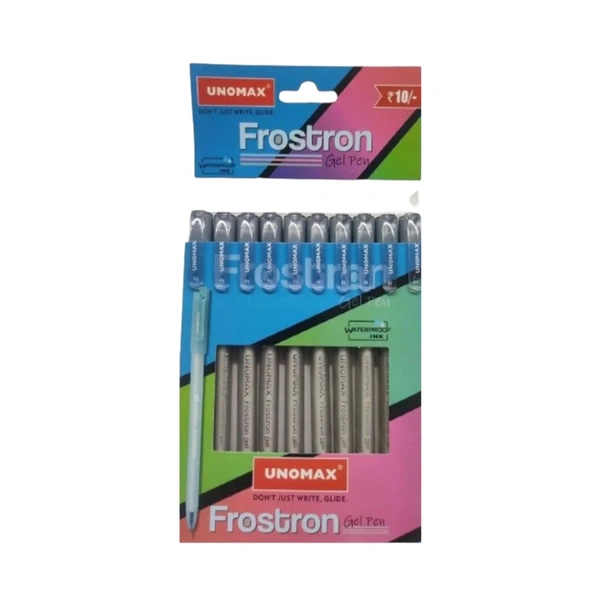Unomax Frostron Gel Pen Set Of 10 - Black