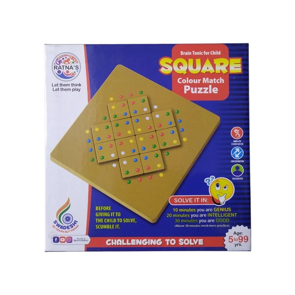 Ratna's Square Colour Match Puzzle 
