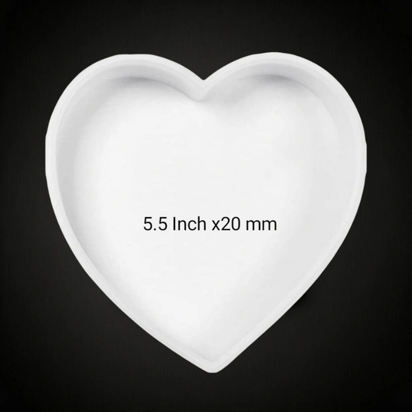 Silicon Mold Deep Casting Heart 5.5 Inch 20 mm Depth