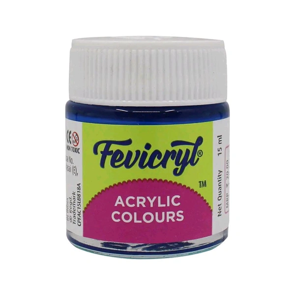 Fevicryl Acrylic Colour 15 ml Assorted - Cerulean Blue 32