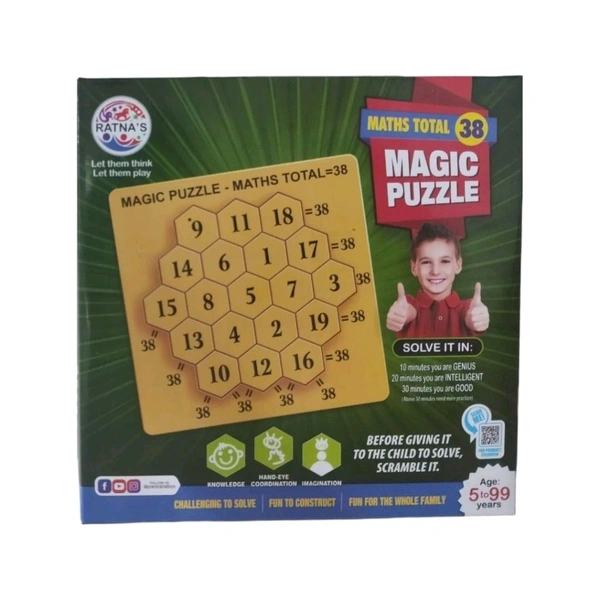 Ratna's Magic Puzzle Maths Total 38