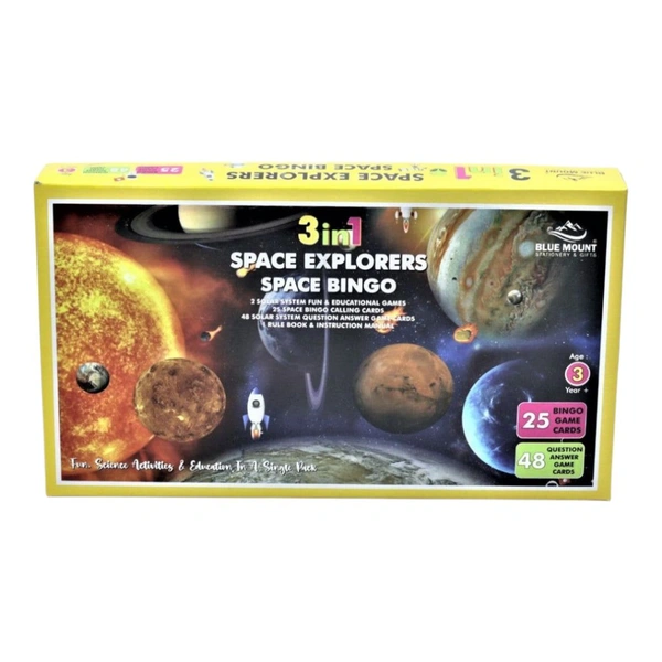 Blue Mount 3 In 1 Space Explorers Space Bingo