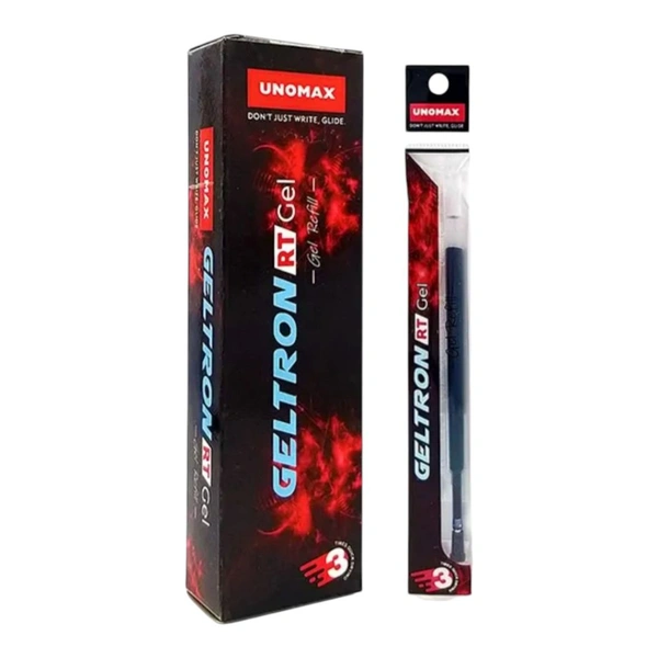 Unomax Geltron RT Gel Pen Refill (Pkt Of 10 Refills - Blue