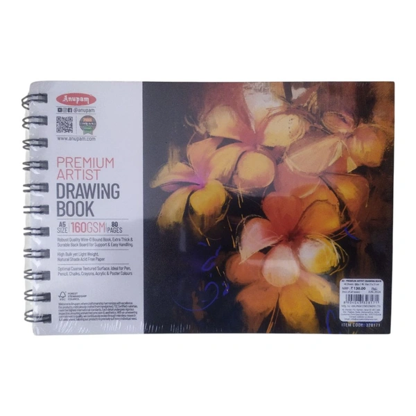 Anupam Sketch Book A5 160 Gsm