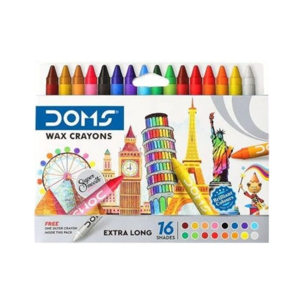 Doms Extra Long Wax Crayons 16 Shade