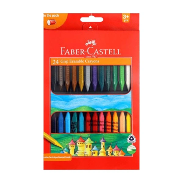 Faber Castell 24 Grip Erasable Crayons