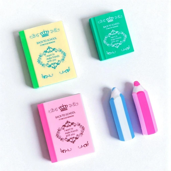 Fancy Eraser Set Of 5 Erasers