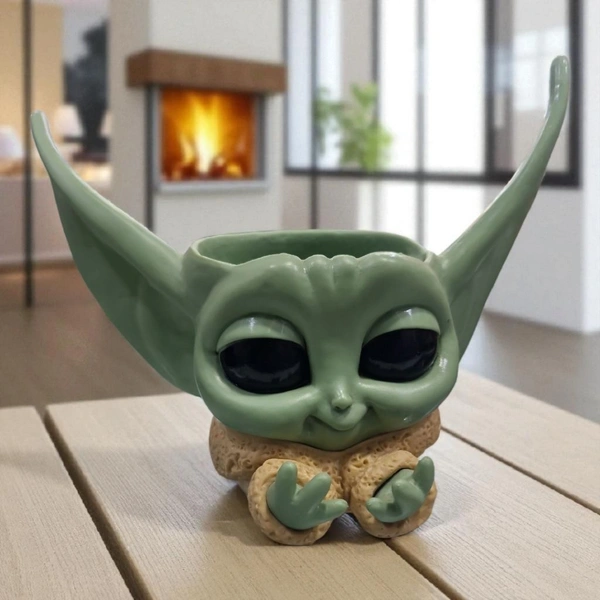 Baby Yoda Planter And Pen Stand