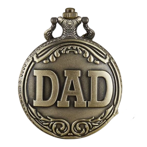 Designer Pocket Watch Vintage Metal Keychain DAD 