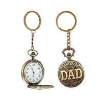 Designer Pocket Watch Vintage Metal Keychain DAD 
