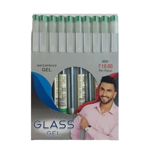 Flair Glass Gel Pen (Pack Of 10) - Green