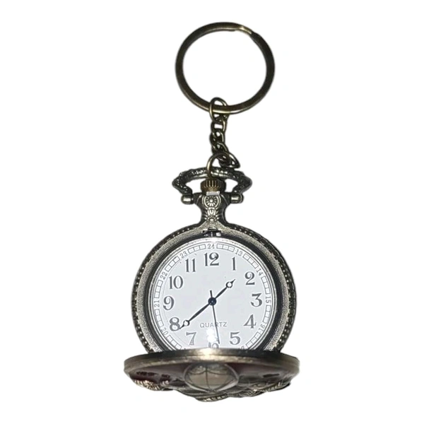Designer Pocket Watch Vintage Metal Keychain 1