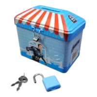 Small Coin Box For Kids With 1 Lock And 2 Keys