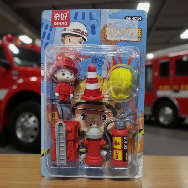 Fire Hero Eraser Set For Kids
