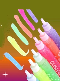 Glow in the Dark Glitter Water Glue 6 Shade X 10Ml Each – Fast-Drying, Water-Based Glitter Glue for Kids
