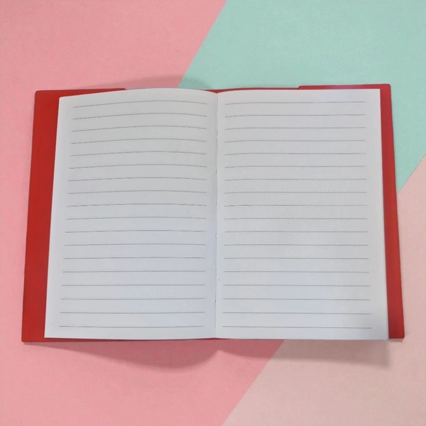 A6 Lego Diary Single Line 160 Pages - Red