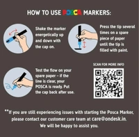 Posca POSCA 5M 1.8-2.5 mm Bullet Shaped Paint Marker Pen 16 Shades