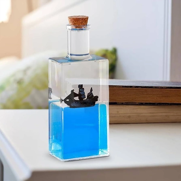 Cruise Ship Fluid Drift Bottle, Unsinkable Boat in a Box, Titanic Cruise Ship Model Liquid Wave Cruise Ship