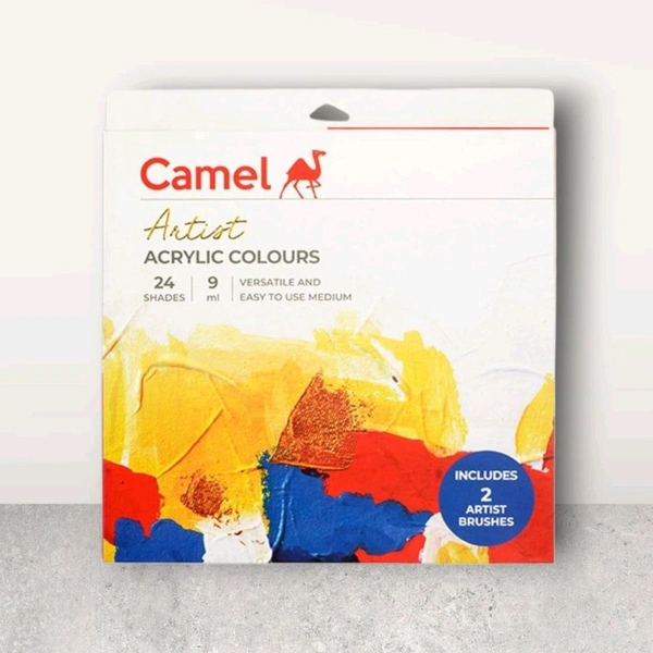 Camel Artist Acrylic Colour Tube 24 Shade - 9 ml Each
