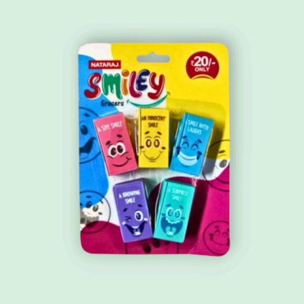 Nataraj Smiley Eraser (Pack Of 5) 