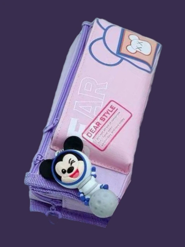 Stylish Fancy Pencil Pouch With Keychain