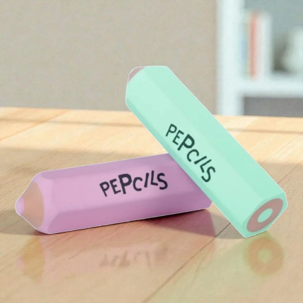 Doms PEPCILS Dust Free Multicolour Erasers 1 Set Including 2 Nos Eraser