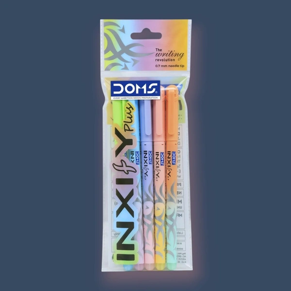 Doms Inxify Plus Ball Pen Blue (Pack Of 5)