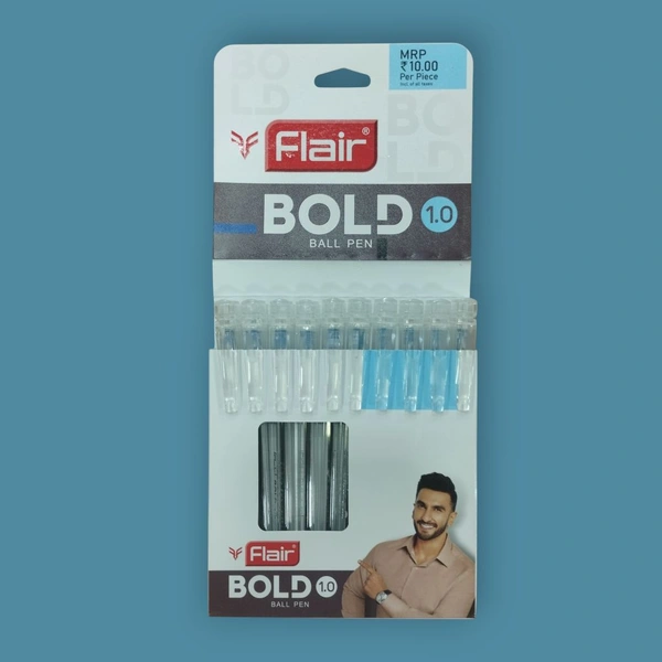 Flair Bold Ball Pen 1.0 MM (Pack Of 10) - Blue