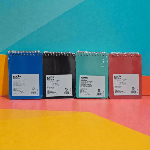 Camlin Pocket Diary (10.5cm X 7.6cm) 100 Pages Single Line (Lavender- Scented Pages) Set Of 4 Pcs