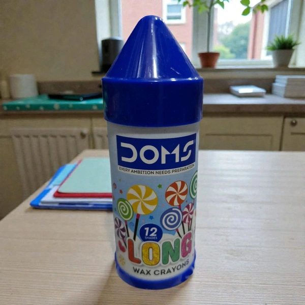 Doms Long Wax Crayons 12 Shades