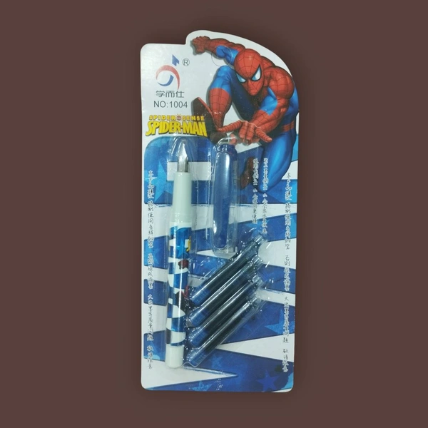 Spiderman 1004 Fountain Pen With 4 Cartridge