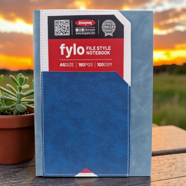 Anupam Fylo File Style Diary A5 Size-160 Pages 100 GSM