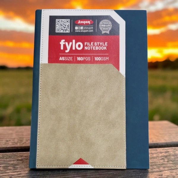 Anupam Fylo File Style Diary A5 Size-160 Pages 100 GSM