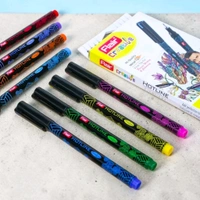 Flair Art Tangle Kit| 1 Activity Book|8 Pieces Hotline Fineliner Pen