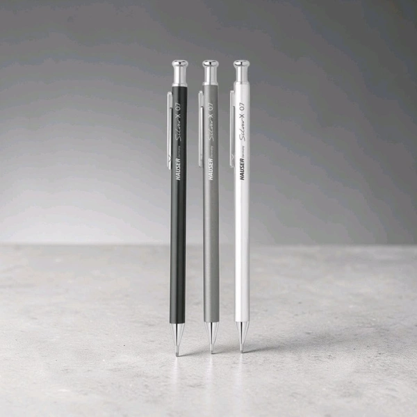 Hauser Silver-X Mechanical Pencil 0.7 MM|Pack Of 1|Included 2 Lead Tube|Stylish Design|Sleek Body