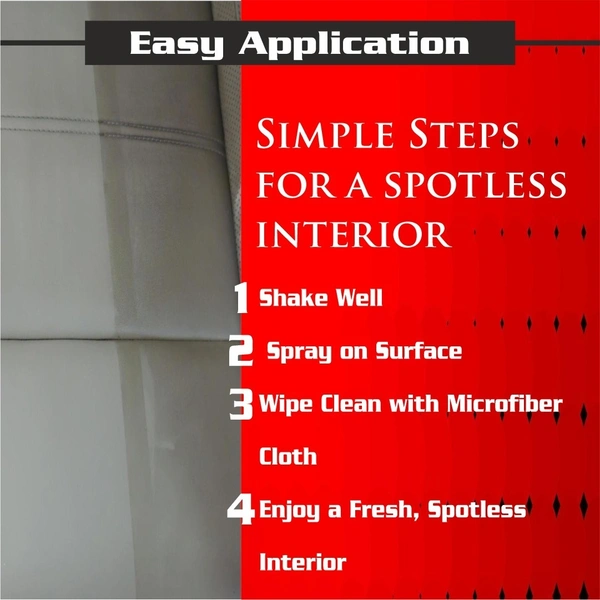 UNIESHINE 200ML Interior Cleaner for Car with Microfiber Cloth – Dashboard, Seats & Trim Cleaning Solution