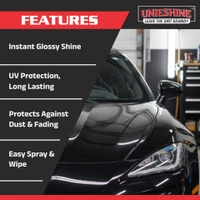 UNIESHINE 200ML Spray Wax Polish Kit for Car & Bike – Instant Shine, Paint Protection & Easy Application