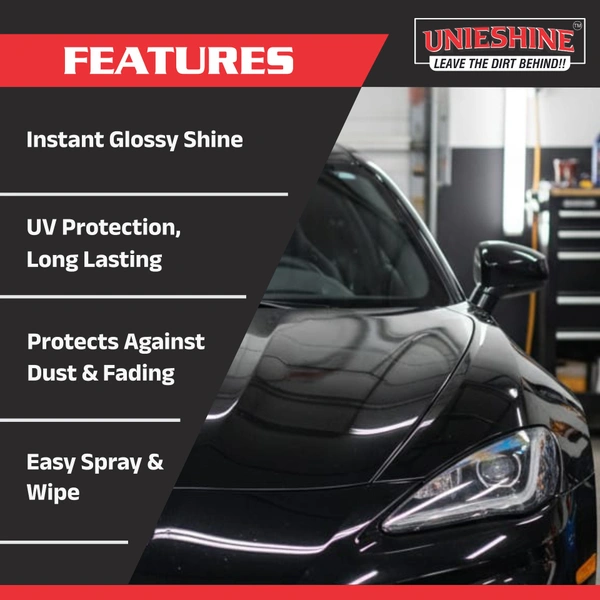 UNIESHINE 200ML Spray Wax Polish Kit for Car & Bike – Instant Shine, Paint Protection & Easy Application