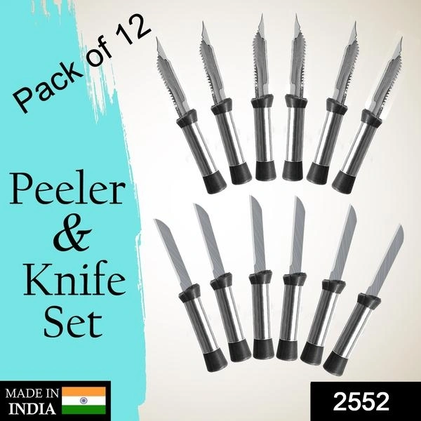 2552 Peeler Knife Combo for Home & Kitchen (Pack of 12)