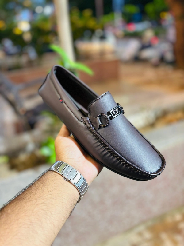 TOP LINE Men’s Casual Lofer’s - 10, BROWN