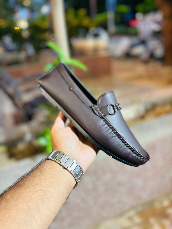 TOP LINE Men’s Casual Lofer’s - 10, BROWN