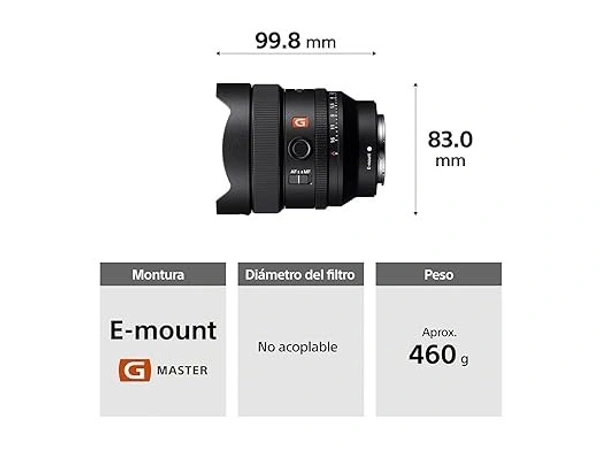 Sony E Mount Fe 14Mm F1.8 Gm Full-Frame Lens (Sel14F18Gm) | Ultra-Wide Angle Prime | Premium G Master - Black